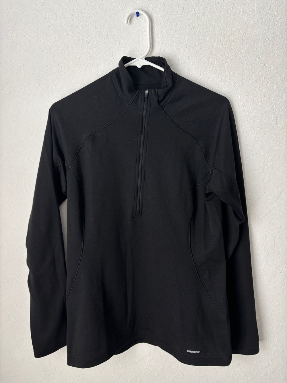 Patagonia Capilene 3 Base Layer Lightweight Black Quarter Zip Pullover